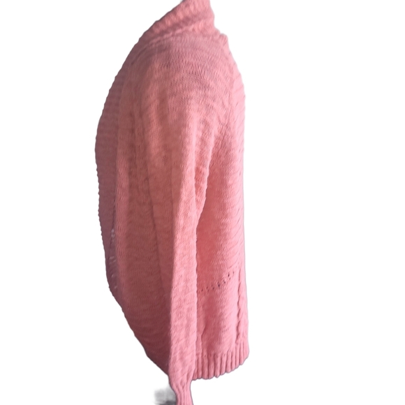Roxy Pink Open Cardigan with Rounded Hemline XS - Picture 5 of 7